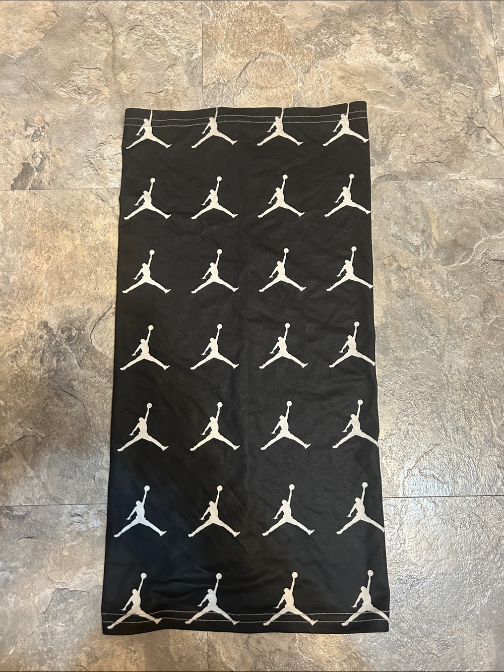 Jordan Black Neck Gaiter with White Jumpman Print